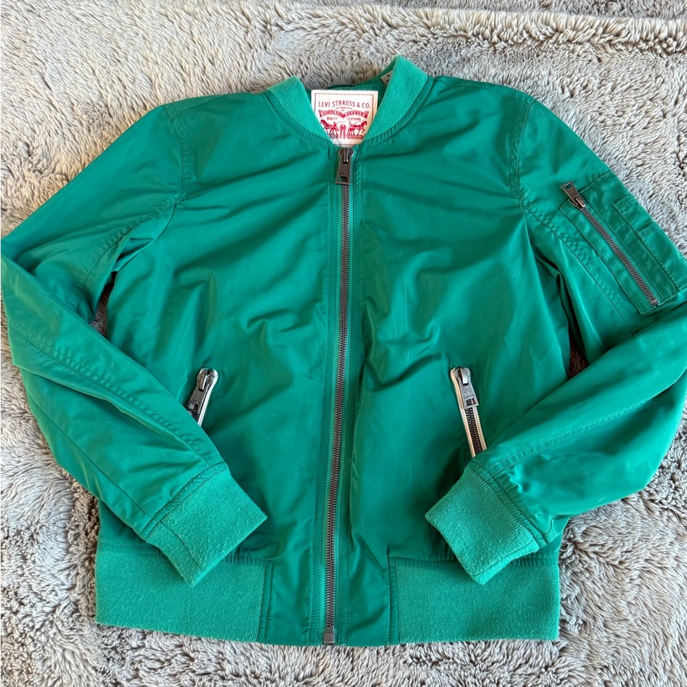 Levi's Kelly Green Bomber Jacket